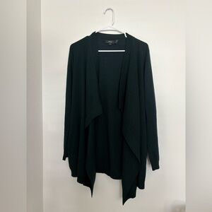 Theory teal  Open Front draped  Cardigan 100% merino wool size S